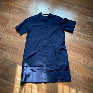 Everlane button front shirt dress/ tunic. Navy. Size 4.